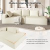 125" Stylish Chaise Lounge Modern Indoor Lounge Sofa Sleeper Sofa with Clean Lines for Living Room, Beige - 3 of 4