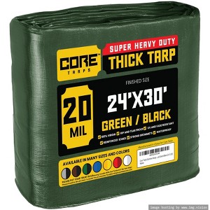 Core Tarps Heavy Duty 20 Mil Tarp Cover, UV Resistant, Rip Proof for Roof, Camping, Patio, Pool, Boat - 1 of 4