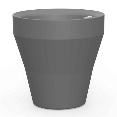 Crescent Garden Indoor/Outdoor Rim Plastic Planter with TruDrop One Self-Watering System