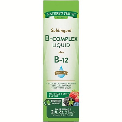 Nature's Truth Vitamin B Complex Sublingual Liquid | 2oz | Natural ...