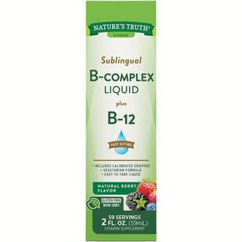 Nature's Truth Vitamin B Complex Sublingual Liquid | 2oz | Natural Berry Flavor