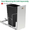 30 QT Pull-Out Trash Can with Full Extension Slides, Space-Saving Garbage Can Recycling Bin for Under Kitchen Cabinet, Black - 2 of 4