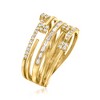 Ross-Simons 0.33 ct. t.w. Baguette and Round Diamond Multi-Row Ring in 18kt Gold Over Sterling - 3 of 4