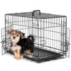 Kumasinova Heavy Duty Dog Crate with 2 Doors,Foldable Dog Kennel Indoor with Divider Panel,Metal Dog Cage with Removable Tray for 24"-48" Dogs,Black - 2 of 4