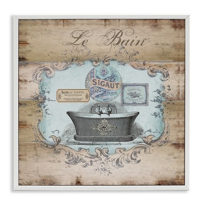 Stupell Industries Le Bain Vintage Style Bath, 17" x 17"