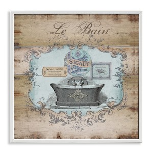 Stupell Industries Le Bain Vintage Style Bath, 17" x 17" - 1 of 4