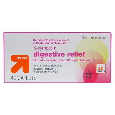 Digestive Relief Bismuth Caplets - 40ct - up & up™