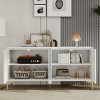 Okak Retro Sideboard Buffet Cabinet with Storage and 4 Door, Accent Cabinet with Adjustable Shelves for Kitchen Dining Room Entryway - 4 of 4