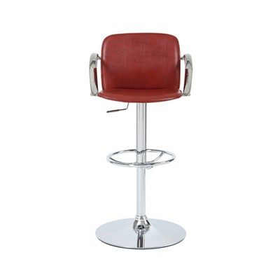 Davenport Gas Lift Barstool Red - HomeFare