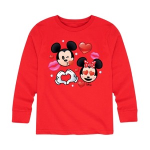 Boys' - Disney - Mickey Minnie Love Long Sleeve Graphic T-Shirt - 1 of 4