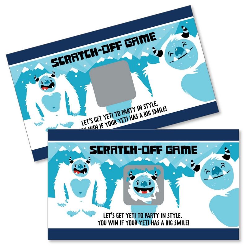 Big Dot of Happiness Yeti to Party - Abominable Snowman Party or Birthday Party Game Scratch Off Cards - 22 Count, 1 of 7
