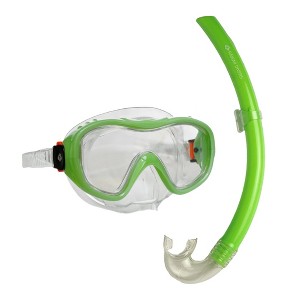 Hawaii Divers Tulum Jr. Snorkel Set – Green (Ages 4+) - 1 of 3