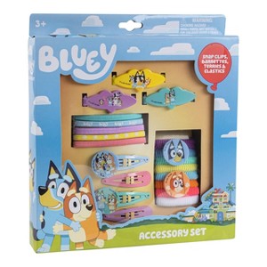 Bluey Girls 20-Piece Hair Accessory Set – Bluey Barrettes, Clips, Elastics & Ponies – Age 3+ - 1 of 4