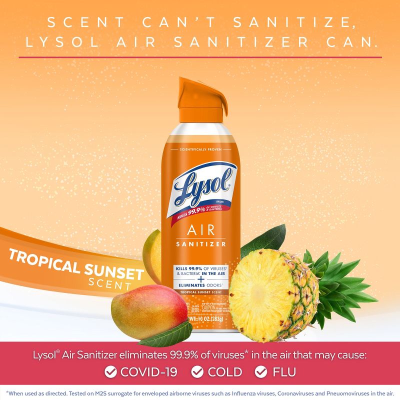 Lysol Tropical Sunset Air Sanitizer - 10oz, 3 of 7