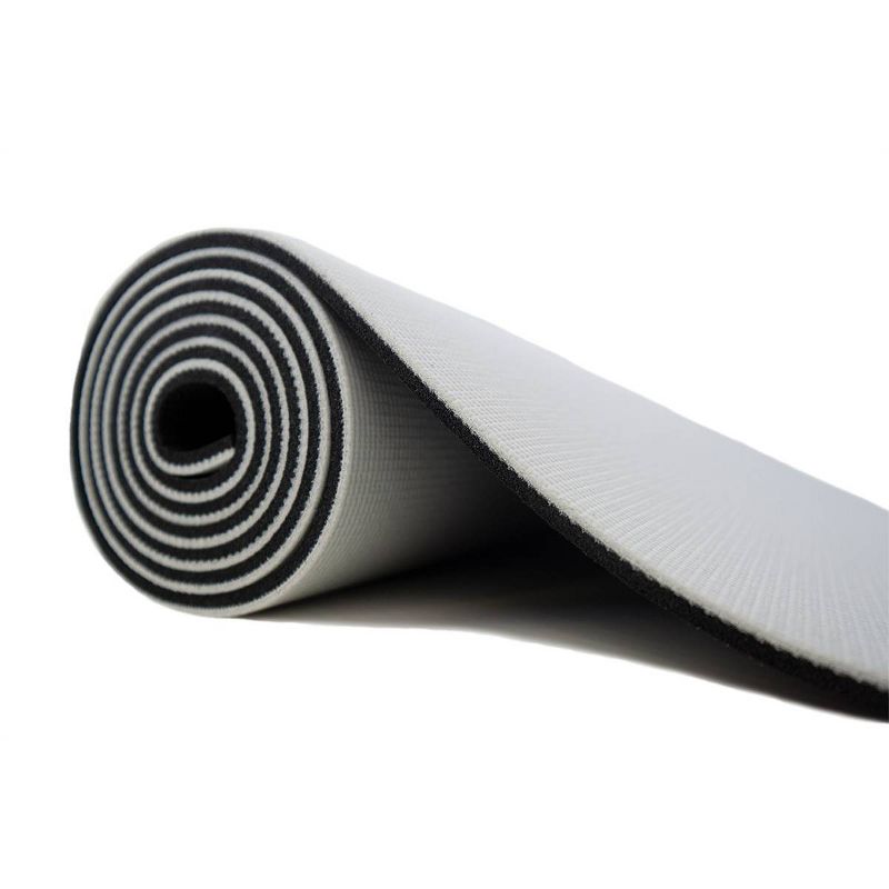 Yoga Direct Premium Two Tone Yoga Mat - White/Black (6mm), 3 of 5
