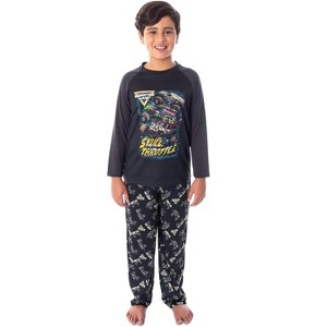 Monster Truck Boys' Skull Throttle Monster Jam Pajama Set - 1 of 4