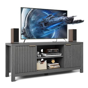 Tv Stand for 65 Inch Tv, Heavy-Duty Entertainment Center with 2 Cabinets & Open Shelves, Media TV Console Table, Wooden Tv & Media Console Cabinet - 1 of 1