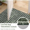 Modern Plaid Rug, Washable Soft Low-Pile Non-Slip Stain-Resistant Area Carpet for Bedroom, Living Room, Dining Room, Nursery - 4 of 4