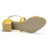 Allegra K Women's Open Toe Crisscross Buckle Ankle Strap Block Heel Sandals - 4 of 4
