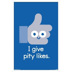 Trends International David Olenick - I Give Pity Likes Framed Wall Poster Prints - 1 of 4