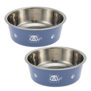 Unique Bargains Non-Skid Small Pet Bowl 4.72" Dia - 1 of 4