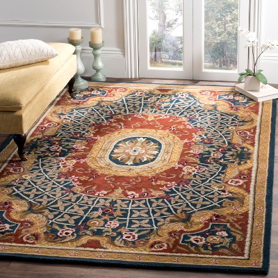 Multicolor Hand-Tufted Wool Persian-Inspired Area Rug 7'6" x 9'6"