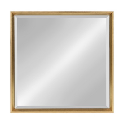Gold 32" Square Wood Framed Full Length Dresser Mirror