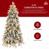 Bella Depot Slim Flocked Christmas Tree, 250Warm White LED Lights, Skinny Noble Artificial Christmas Tree Easy Assembly for Home - 4 of 4