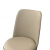 Royal Hampton Side Dining Chair Set of 2, Silver Metal, Taupe Faux Leather Round Seats - 4 of 4