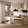 FUFU&GAGA White Kitchen Island Versatile 94.5" Table with Drawers and Shelves Table - 2 of 4