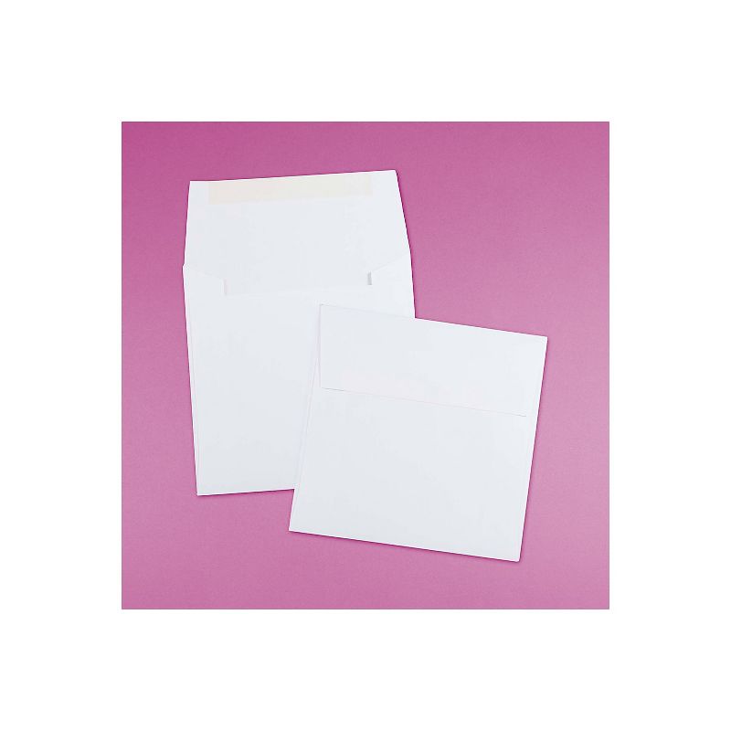 JAM Paper 5.5 x 5.5 Square Invitation Envelopes White 28415B, 4 of 5