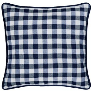Kate Aurora 2 Pack Country Farmhouse Buffalo Plaid Zippered Pillow Covers - 1 of 4