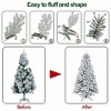 Hykolity 6.5'/7.5'/9' Snow Flocked Artificial Christmas Tree with Pine Cones, Metal Stand and Hinged Branches - 3 of 4