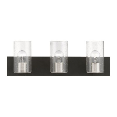 Livex Lighting Zurich 3 - Light Vanity in  Black/Brushed Nickel