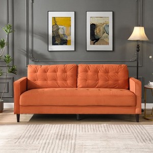CAVINAS 74" Modern Sofa with Armrests for Living Room,2-Seater Upholstered Couch,High Resilience Love Seat Sofa,Solid Wood Frame Comfy Couch - 1 of 4