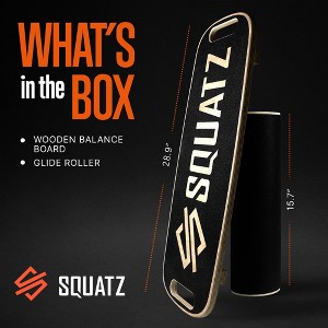 SQUATZ Wooden Balance Board - Anti-Slip Surface, Ideal for Fitness and Core Strength Training - SQDBB-1 - 1 of 4