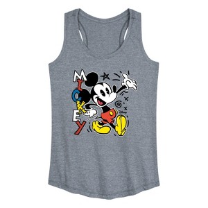 Women's - Disney - Mickey Pop Graphic Racerback Tank - 1 of 4