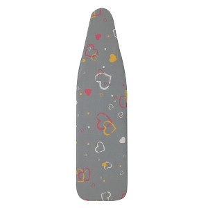 Ultra Ironing Board Cover and Pad, Hearts Print with Sparkle Finish - 1 of 2