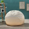5' Hudgeons Boho Striped Bean Bag Natural/Yellow - Christopher Knight Home - 2 of 4
