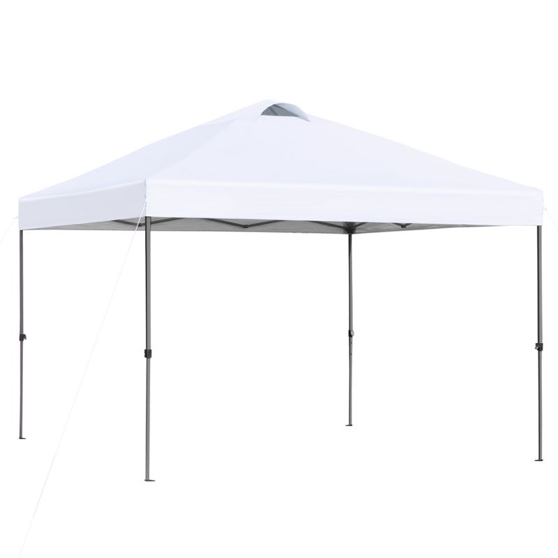 Outsunny 10' x 10' Pop Up Canopy Event Tent with Center Lift Hook Design, 3-Level Adjustable Height, Top Vent Window Design and Easy Move Roller Bag, 1 of 9