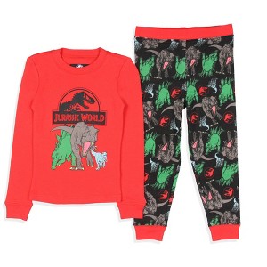 Jurassic World Toddler Boys' Movie Film Park Tight Fit Sleep Pajama Set Multicolored - 1 of 4