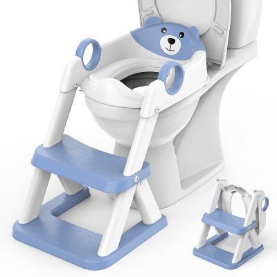 BabyBond 2 in 1 Potty Training Toilet Seat with Splash Guard Anti-Slip Pad Step Stool