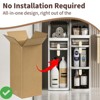 3/4 Tiers Slim Bathroom Storage Cabinet Waterproof Narrow Floor Bathroom Cabinet w/Wheels & Toilet Paper Holder - 4 of 4
