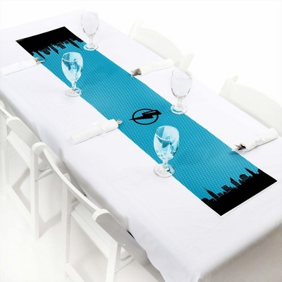 Big Dot of Happiness Bam Superhero - Petite Baby Shower or Birthday Party Paper Table Runner - 12 x 60 inches