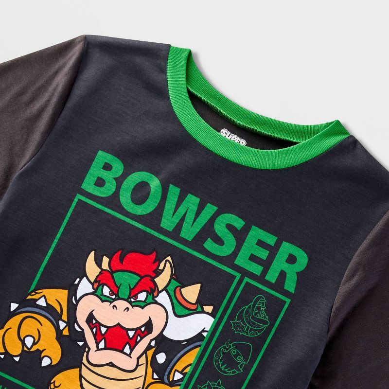 Boys&#39; Super Mario Bowser 2pc Pajama Set - Green, 3 of 4