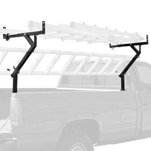 Elevate Outdoor Truck 3 Ladder Rack Steel Pickup Bed Cargo Carrier System, Black - 1 of 4