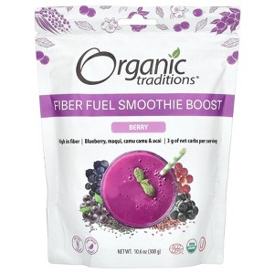 Organic Traditions Fiber Fuel Smoothie Boost, Berry, 10.6 oz (300 g) - 1 of 2