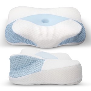 Cheer Collection Cervical Memory Foam Pillow for Neck Support, Orthopedic Contour Design, 24"x14"x5.2" - 1 of 4