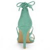 Allegra K Women's Solid Open Toe Lace Up Stiletto Sandals - 4 of 4