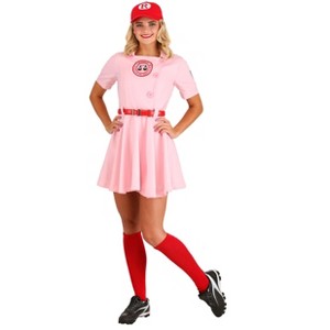 HalloweenCostumes.com League of Their Own Luxury Adult Dottie Costume For Women - 1 of 4